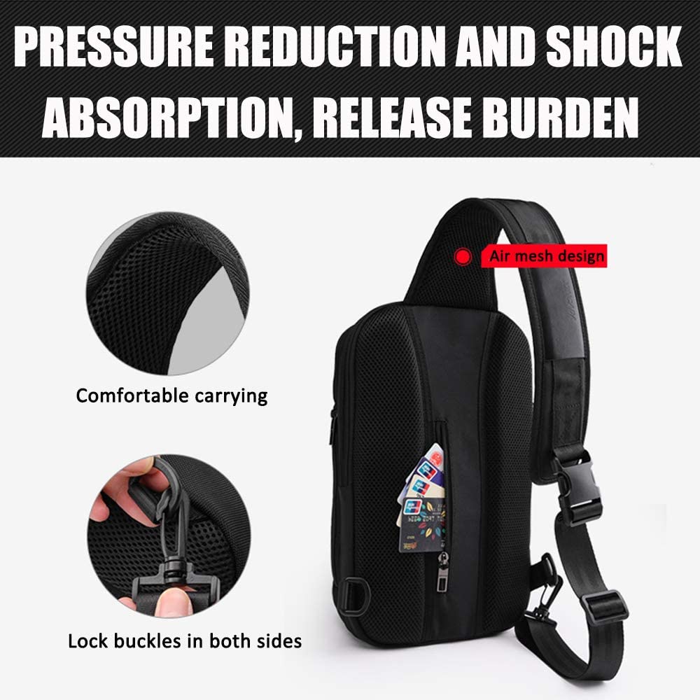 XINCADA Sling Bag Small Backpack Crossbody Bags for Men Chest Pack Man Purse Shoulder Messenger Bags - Image 7